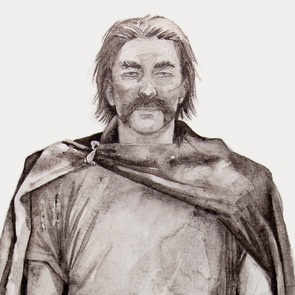 Illustration eines Kelten, Keltenland Hessen