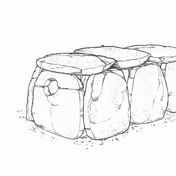 illustrazione tomba megalitica