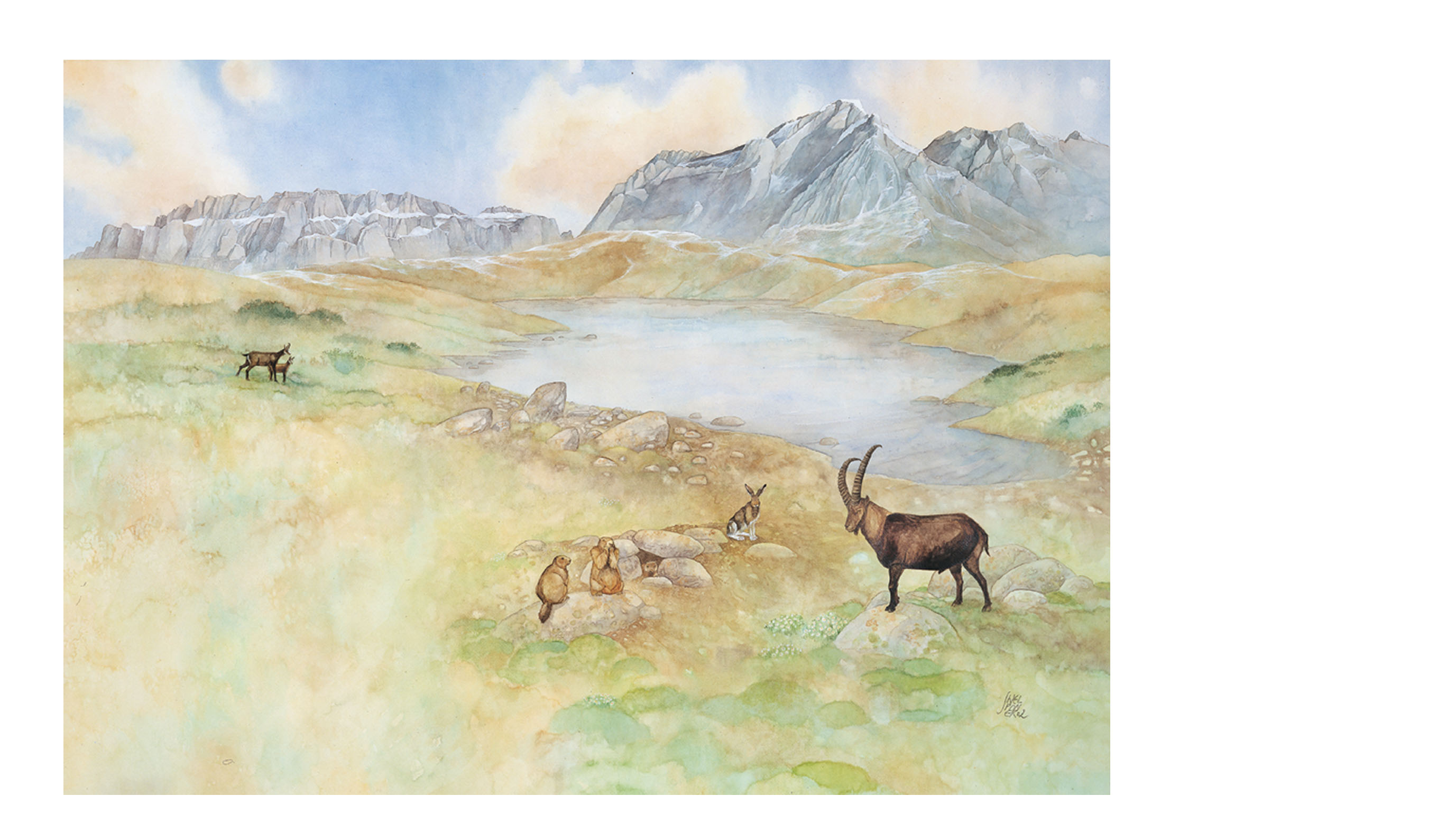 Alpine Landschaft der Nacheiszeit